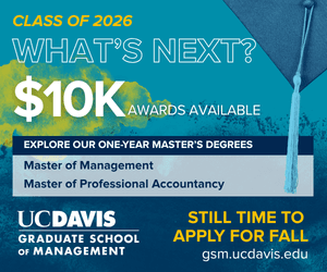 UC Davis Grad School of Management - $10,000 Awards Available