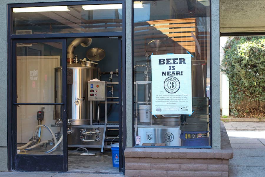 3 Mile Brewery opening on 231 G. St. in Davis, CA opens late February. (MONICA CHAN / AGGIE)