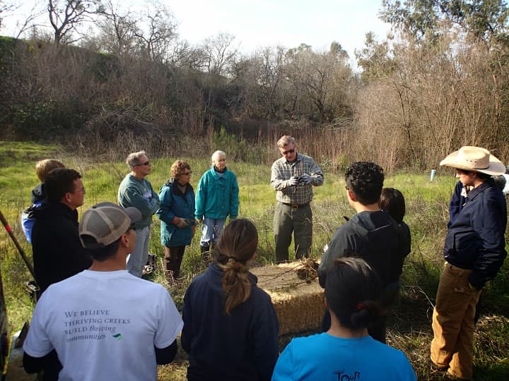 Putah Creek Council Stewardship Team members and volunteers.  Photos courtesy of Putah Creek Council