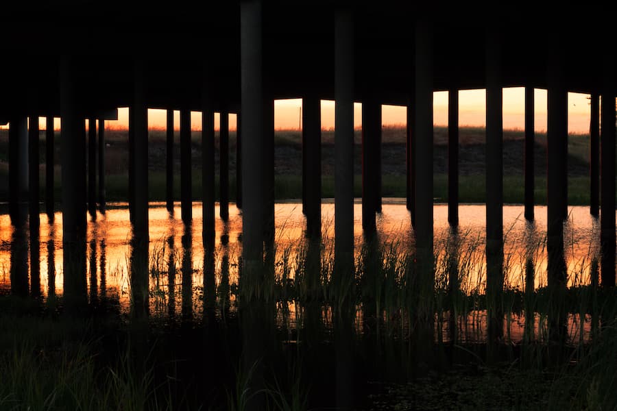 Sunset under the 80. (CHELBERT DAI / AGGIE)