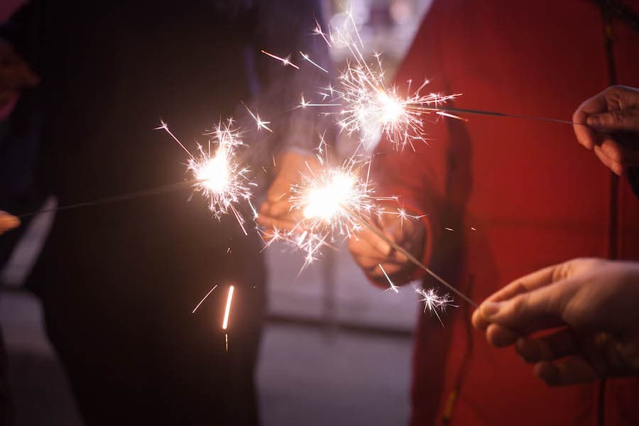 Lighting up the night on Chinese New Year in San Francisco. (KELSEY GREGGE)