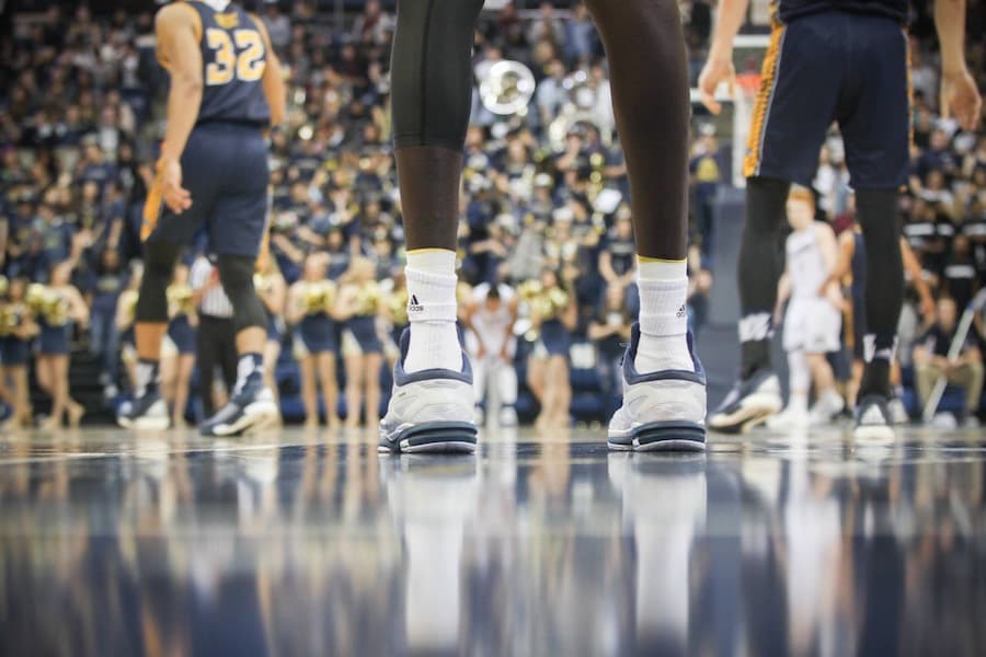 He dunked without even jumping. Mamadou N’Diaye, the tallest NCAA player in the nation at 7’6″. (DANIEL TAK / AGGIE)