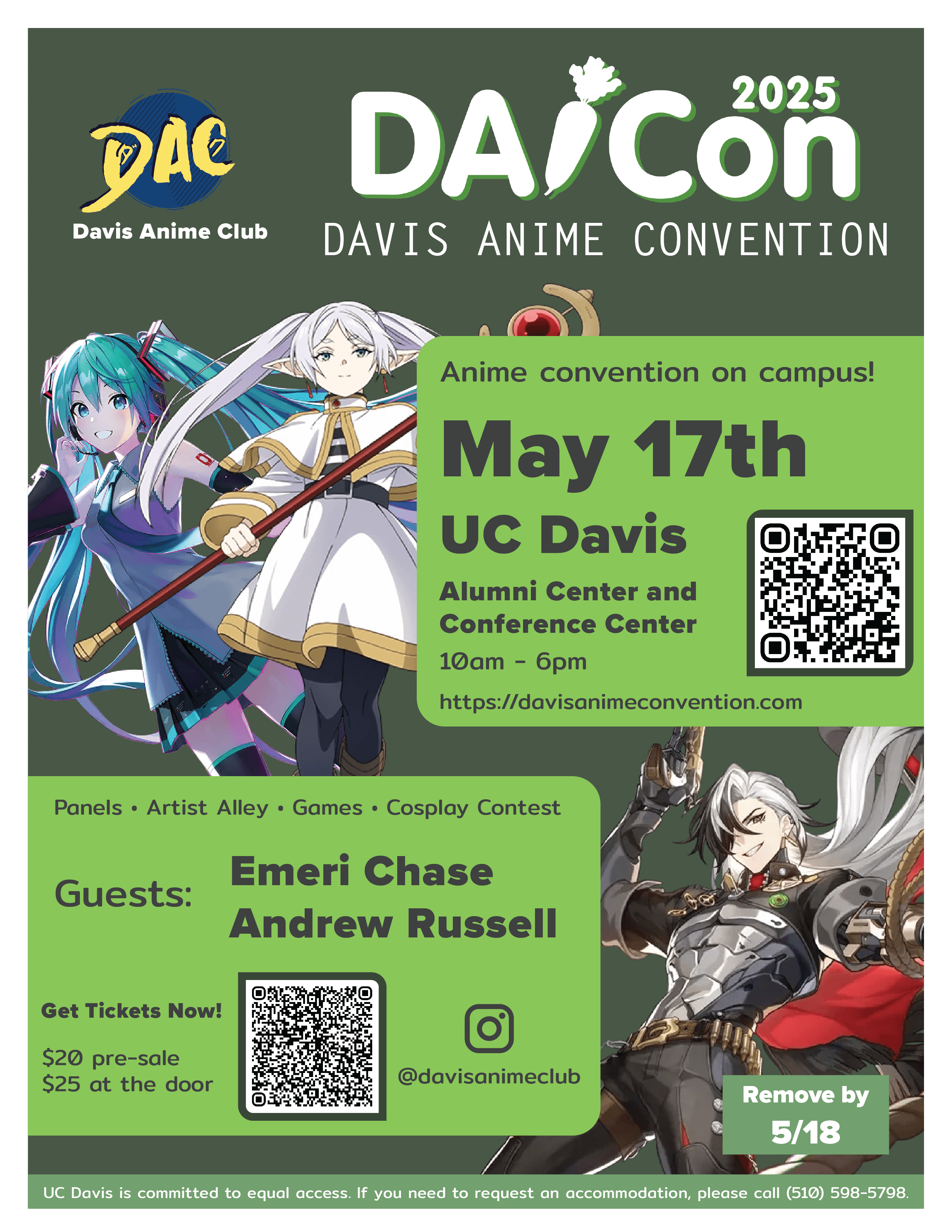 DAiCon, hosted by the Davis Anime Club, is set for May 17, 2025