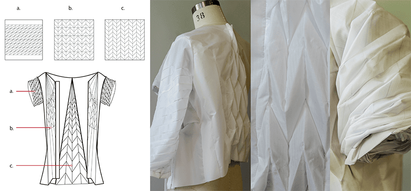 The Enfold jacket was designed using origami techniques and shape memory alloy wires. (HELEN KOO / COURTESY)