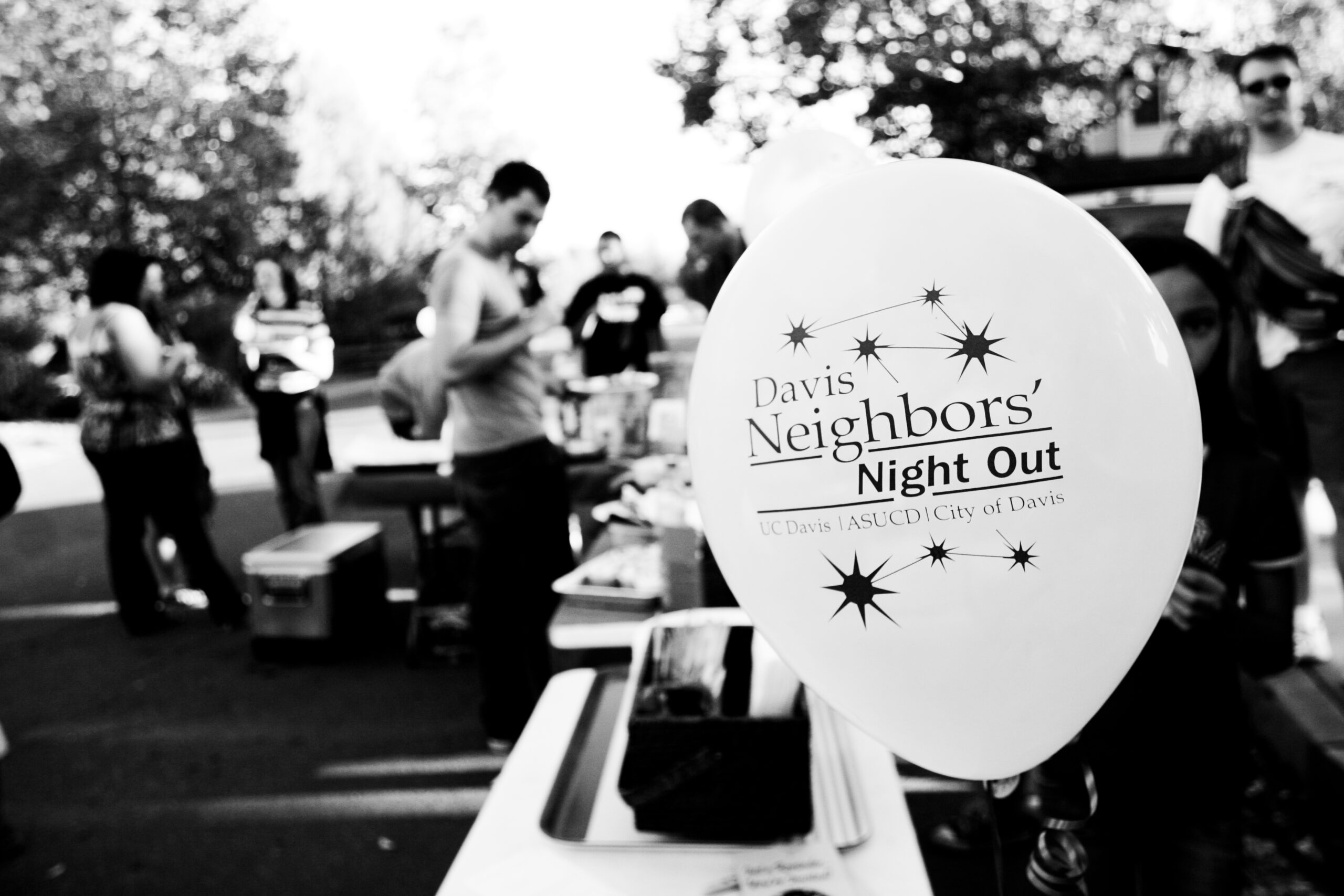 Davis residents meet near their homes during the Davis Neighbors' Night Out. Over 80 locations hosted residents as a way to meet neighbors.