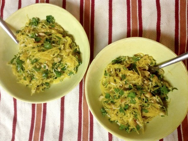 Recipe: Spaghetti squash with herbs and hazelnuts