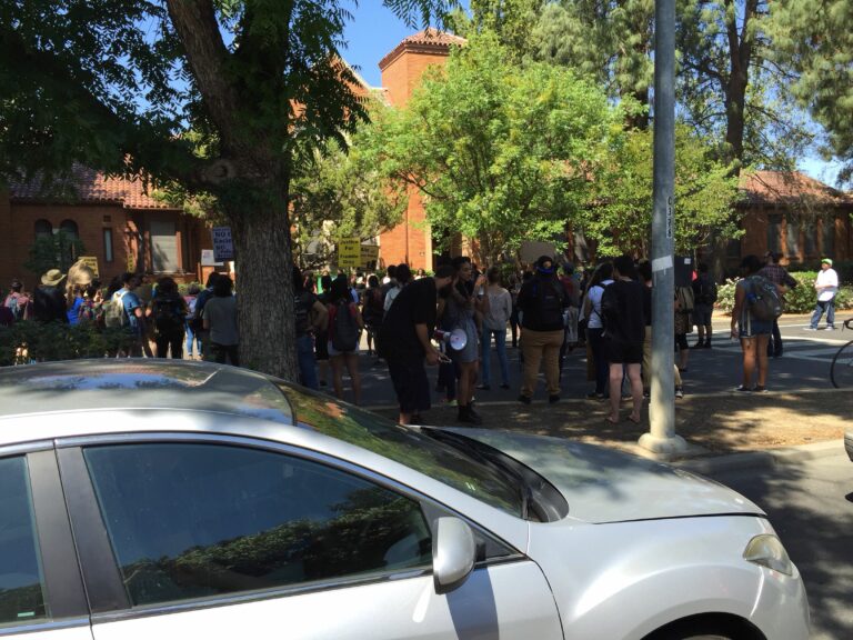 Breaking News: Davis protesters block I-80 entrance