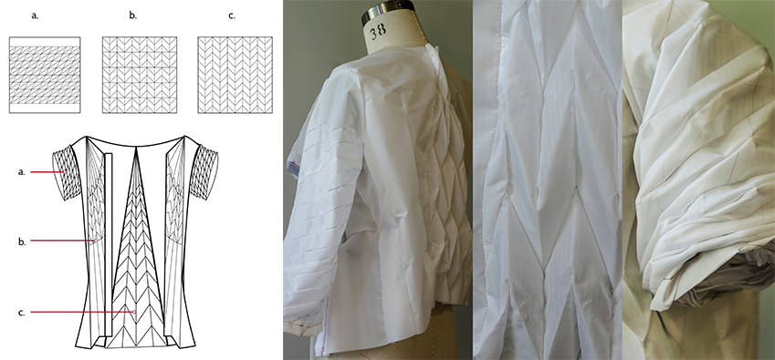 The Enfold jacket was designed using origami techniques and shape memory alloy wires. (HELEN KOO / COURTESY)