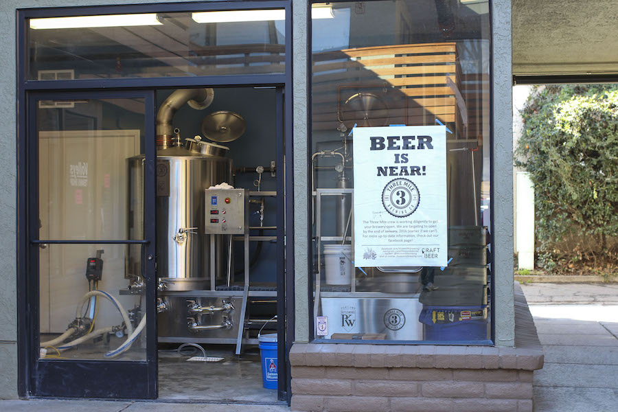 3 Mile Brewery opening on 231 G. St. in Davis, CA opens late February. (MONICA CHAN / AGGIE)