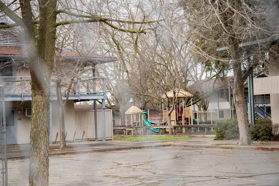 The Orchard Park Apartments, one of the family housing units on campus, has been ready for renovation for the past two years, but no renovations have begun yet. (ANH-TRAM BUI / AGGIE)