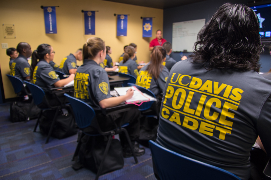 As part of the program, UC Davis cadets attend courses pertaining to law enforcement which are taught by trained experts. These courses include topics like ethics, cultural awareness and professionalism. (BRIANA NGO / AGGIE)