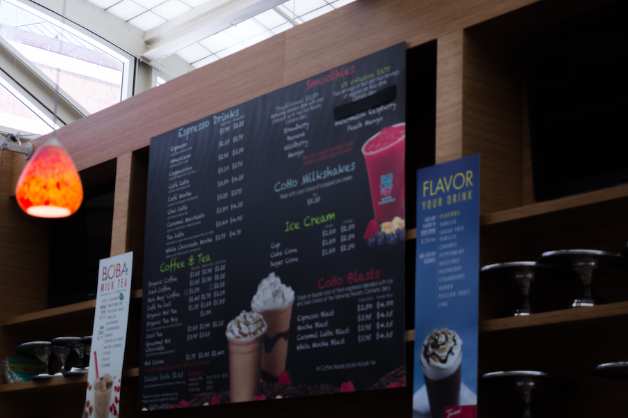 Pictured is the CoHo menu. I chose this for the Happiness Photo Essay because seeing that menu makes me happy; knowing that in approximately five minutes, I will be able to enjoy an ice-cold beverage means my day will be that much better! (CHELBERT DAI)