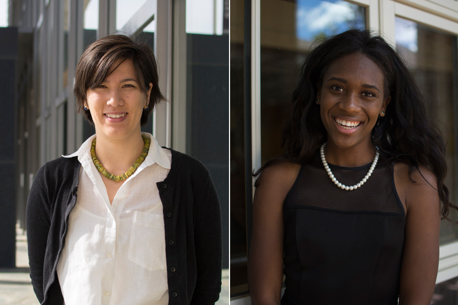 UC Davis students Lauren Jabusch (left) and Mariah Watson (right) were awarded the President's Award for Outstanding Student Leadership. (DIANA LI / AGGIE)