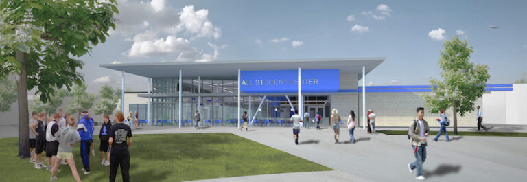 Construction of the All Student Center at Davis High begins
