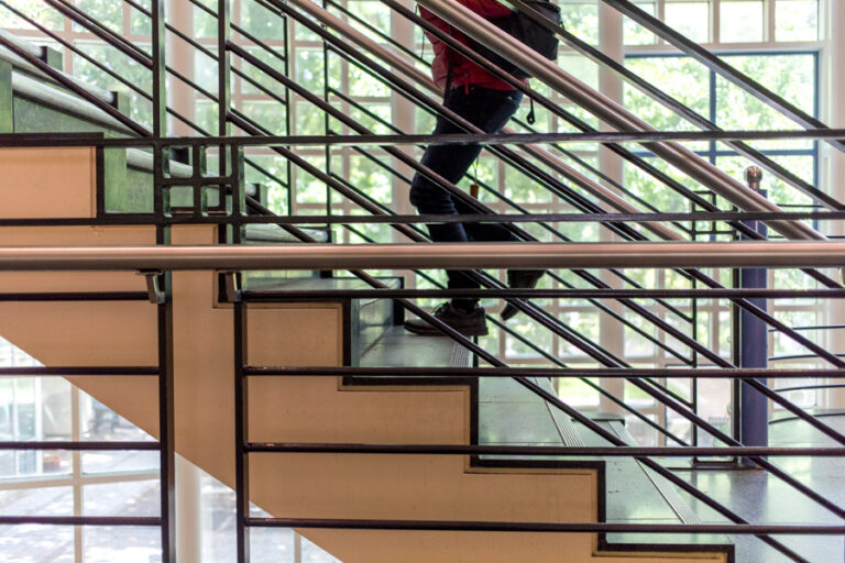 Humor: Student who walked up to 3rd floor of Shields thinking of becoming exercise guru