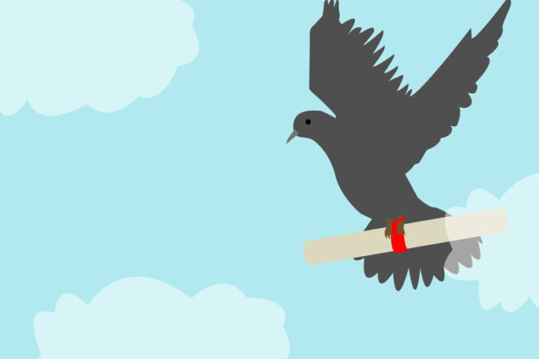 Humor: Yikes! Student drunkenly sends carrier pigeon to crush