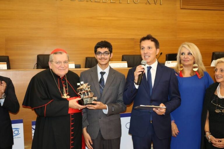 15-year-old alumnus receives prestigious award at Vatican