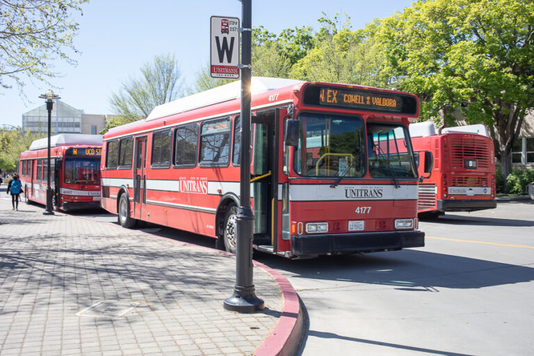 Car chase through Davis ends with crash into Unitrans bus