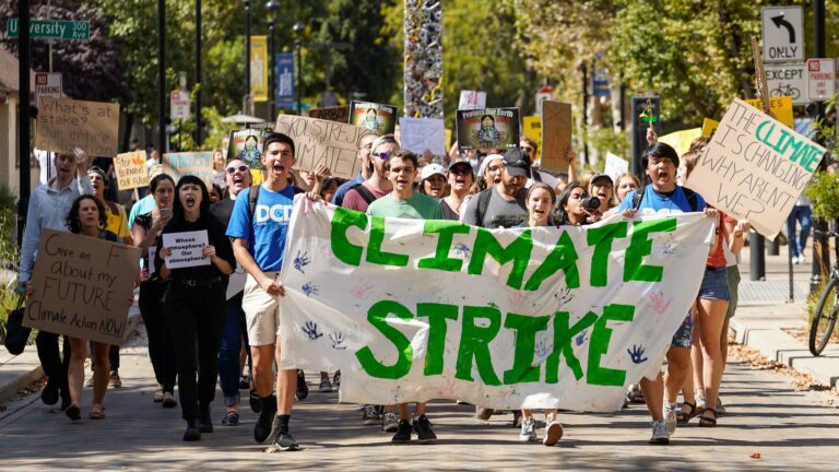 Students and Davis residents participate in Global Climate Strike to advocate climate justice