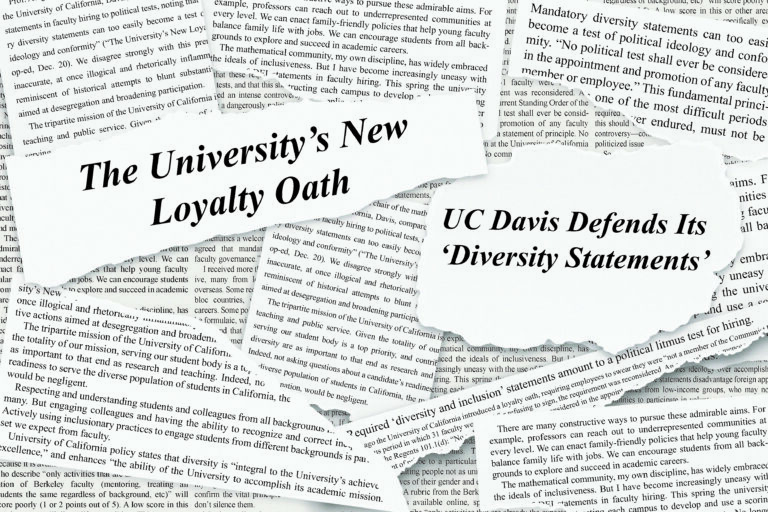 Chair of Math Department likens UC’s diversity statements to 1950 anti-Communist oaths in op-ed