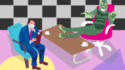 Humor: New perspectives on pain, pandemics & human suffering with Zorbulus the Reptilian