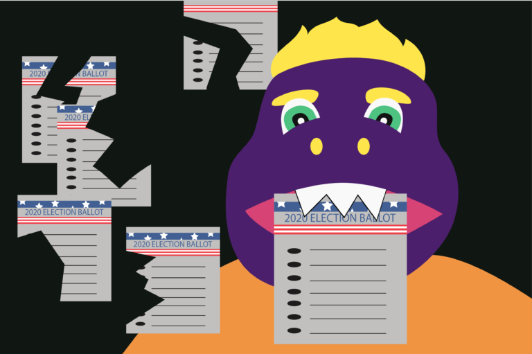 Voter fraud, shmoter shmaud! Your ballot is being counted by the Chuck E. Cheese Ticket Muncher