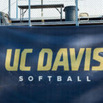 UC Davis softball field during Winter Quarter 2021. (Quinn Spooner / Aggie)