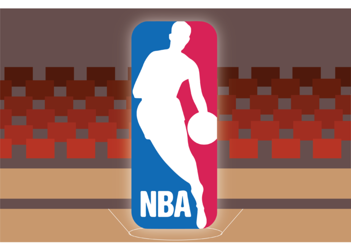 NBA logo in stadium