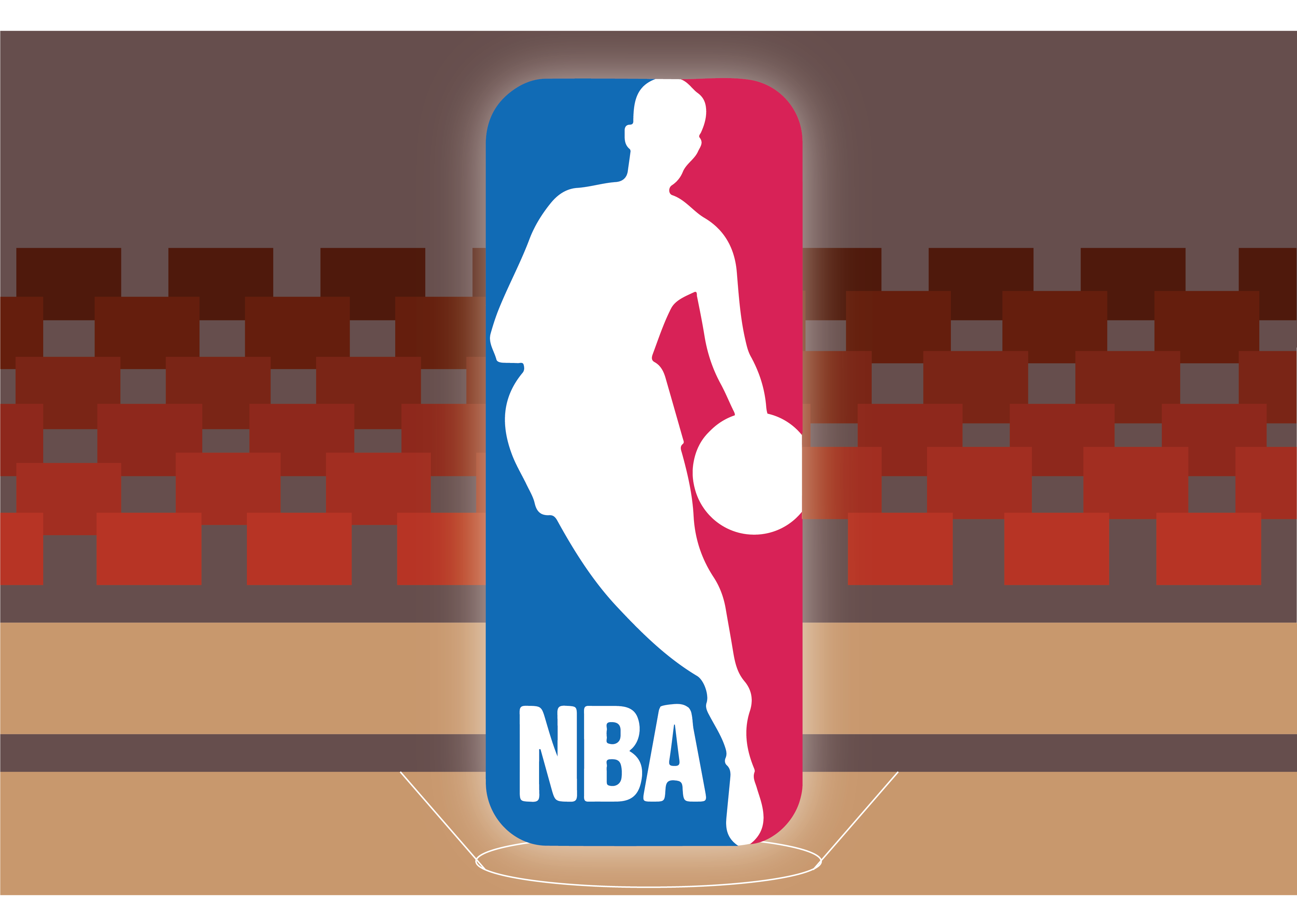 NBA logo in stadium