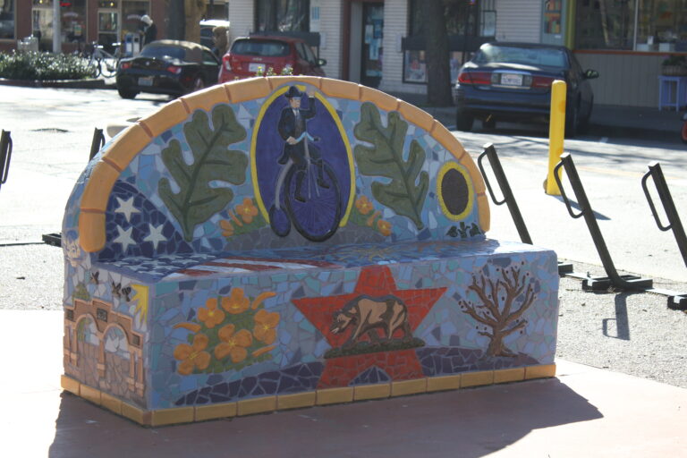 New mosaic bench built to commemorate Bob Bowen
