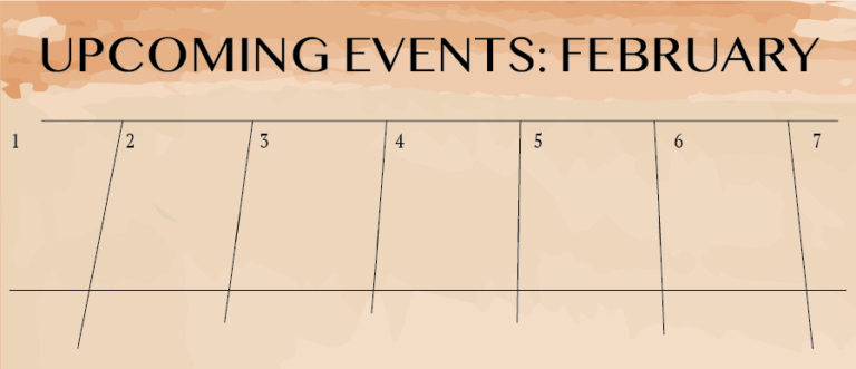 Upcoming events in February