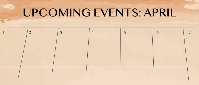 Upcoming events in April