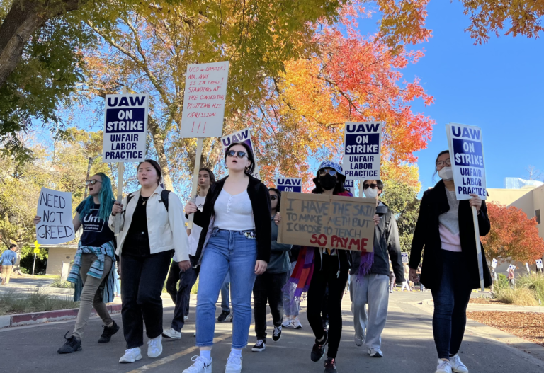 Academic workers participate in UC-wide strike for higher wages, better labor practices