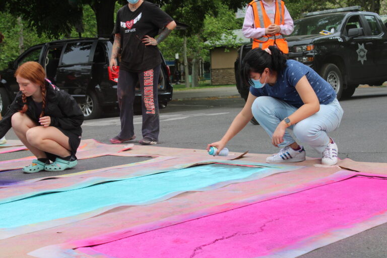 Davis community shows support for Pride Month by painting rainbow crosswalks