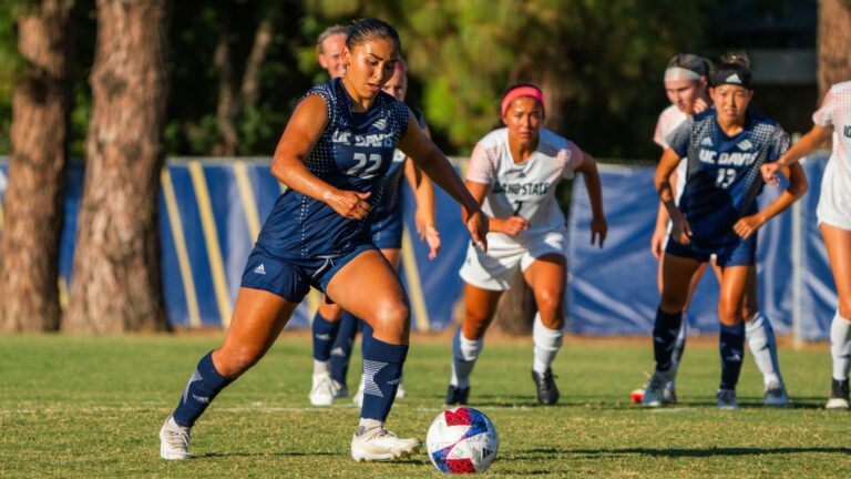The UC Davis women’s soccer team had a complicated start to their season with two wins and a loss, but players are keeping their heads high for future games