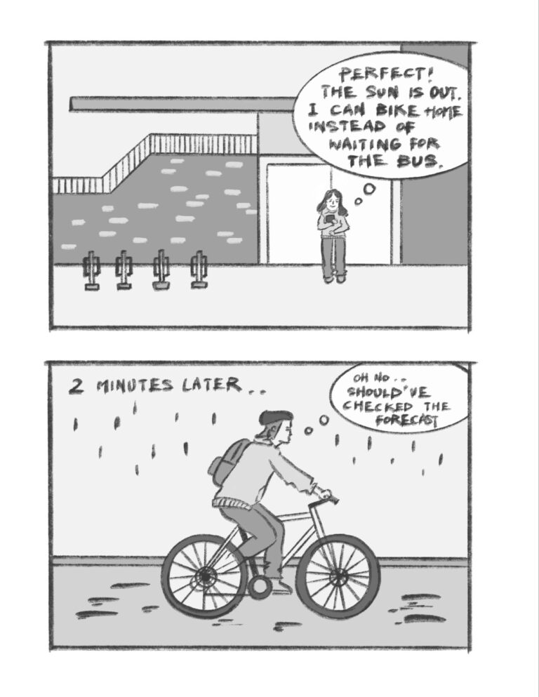 Biking in the rain