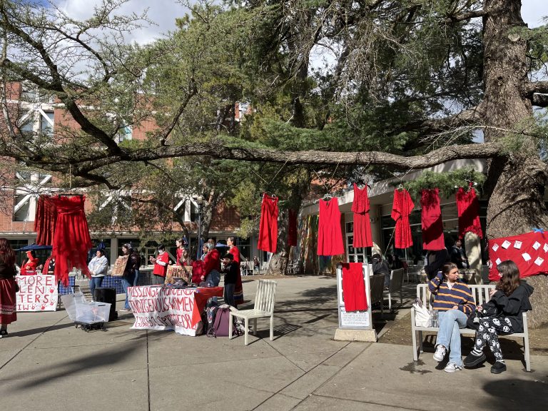 NAS115 class holds flash mob as part of Missing and Murdered Indigenous Women project