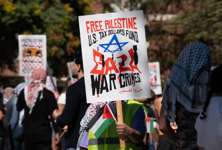 Pro-Palestine rally held at Quad South Patio on Oct. 7