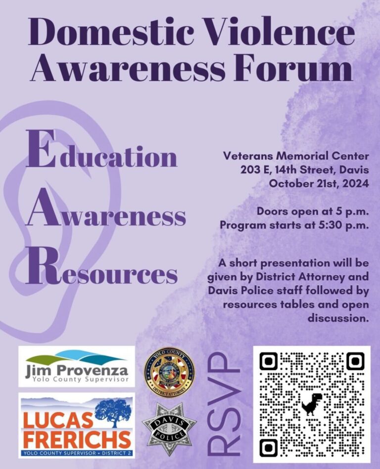 The city of Davis hosts forum to raise awareness for domestic violence survivors