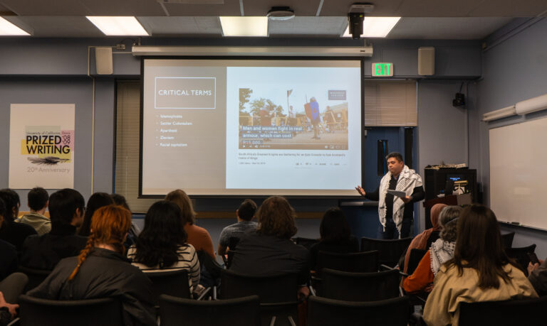 English Department guest speaker Adam Miyashiro connects medieval studies to present-day Palestine