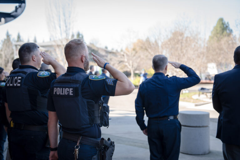 Davis Police Department holds moment of silence for Officer Natalie Corona