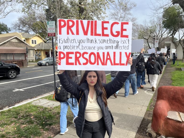 ‘Power to the people, no one is illegal’: UC Davis students protest in support of undocumented immigrants