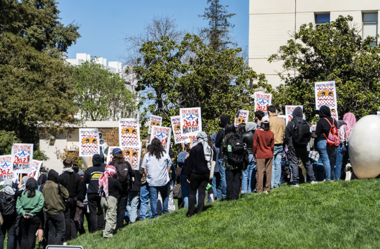 UC Davis Law students hold protest over university’s suspension of Law Student Association