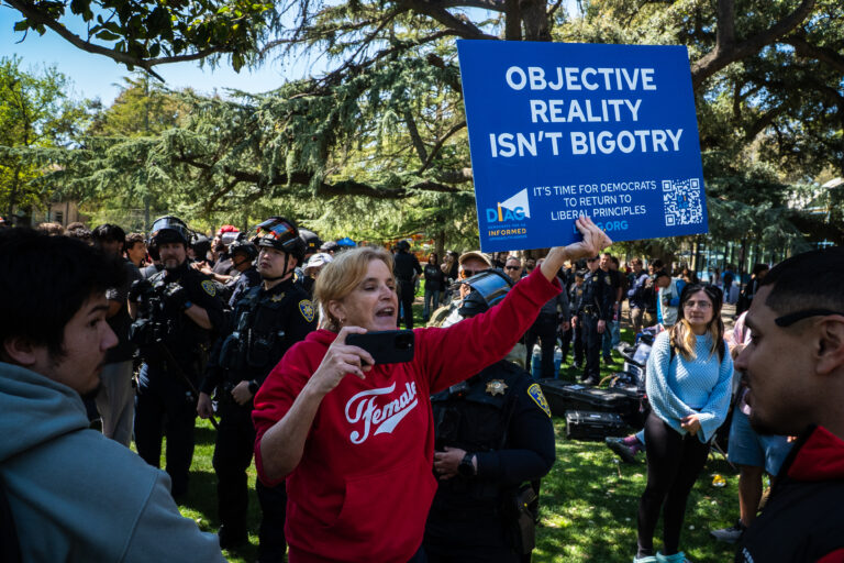 Beth Bourne undressed to bikini at Davis school board meeting