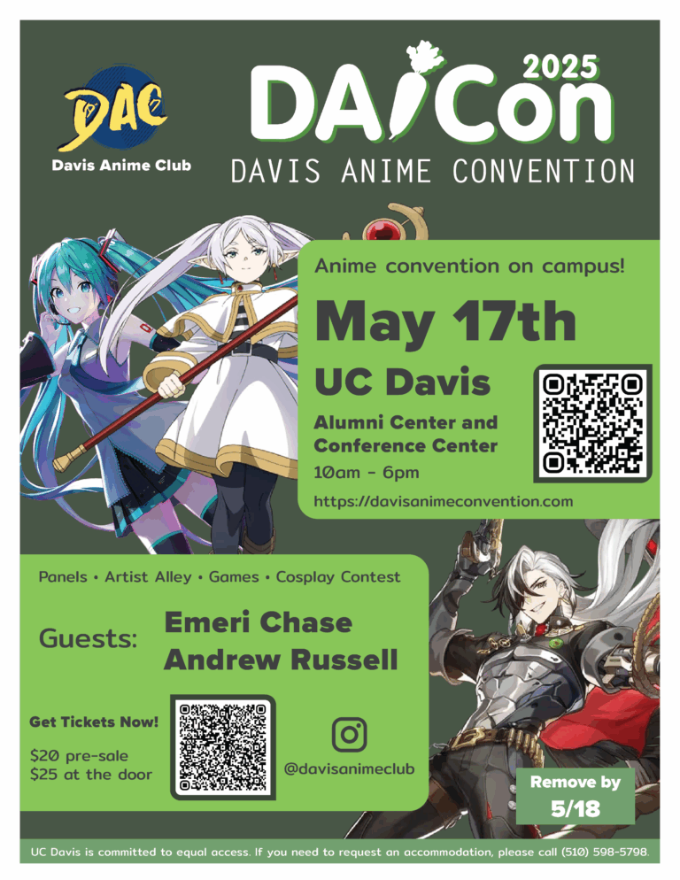 Davis Anime Club to host convention May 17