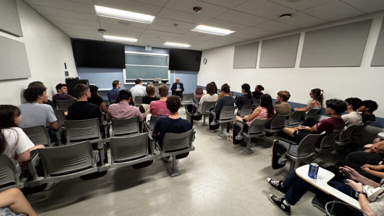 Former Sacramento Mayor Darrell Steinberg attended Pi Sigma Alpha fireside chat
