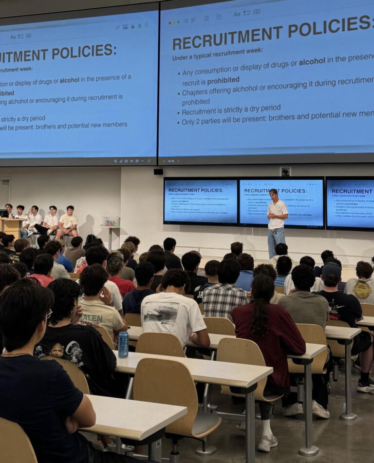 Interfraternity council rush begins week of Sep. 28